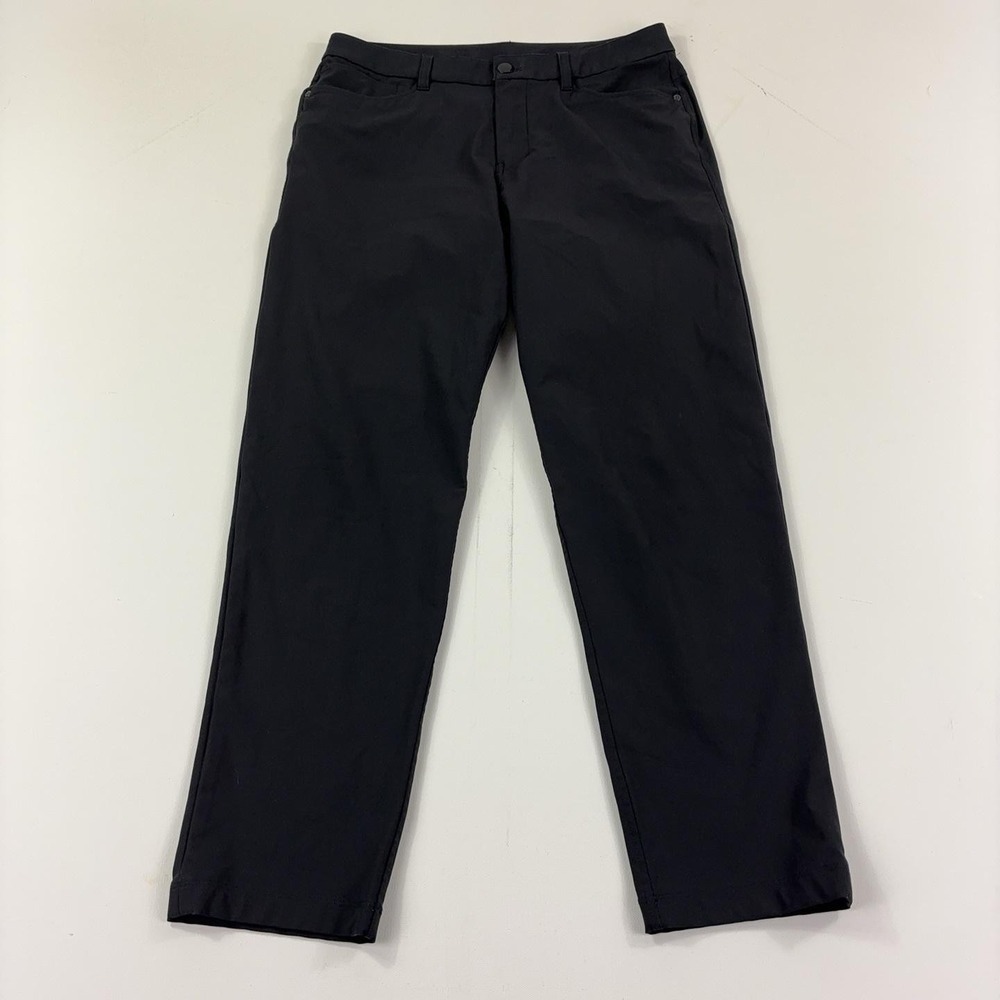 Lululemon Pants Mens 32x30 Black Chino Flat Front Casual Pockets LM5AO1S